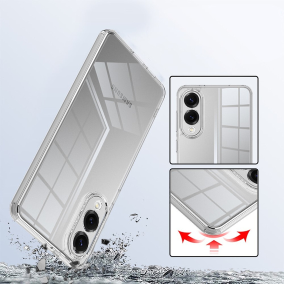 Etui do Samsung Galaxy S25 Edge, Fusion Hybrid, przezroczyste