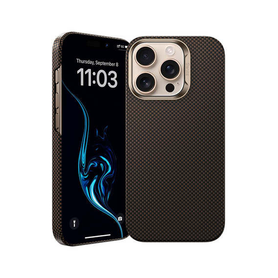 Etui Benks Magnetic Armor Tint Kevlar 1000D (SA65) do iPhone 16 Pro – złoty