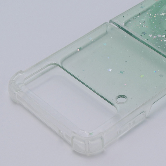 Etui do Samsung Galaxy Z Flip 4 5G, Sparkle, do Magsafe, zielone