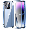 Etui do iPhone 13 Pro, Magnetic Dual Glass, niebieskie