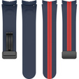 Pasek Silikonowy do Samsung Galaxy Watch 4/5/6/7/FE 40/42/43/44/45/46/47mm, Granatowy / Czerwony