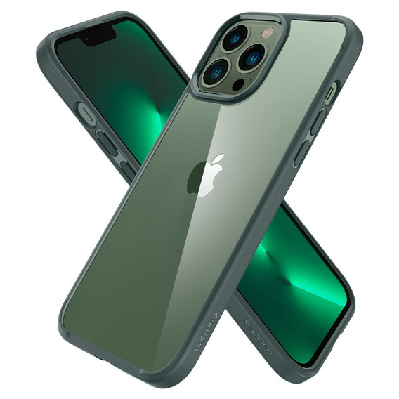 Etui Spigen do iPhone 13 Pro, Ultra Hybrid, Midnight Green, zielone