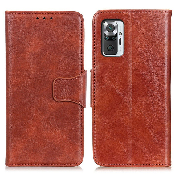 Skórzane Etui Wallet do Xiaomi Redmi Note 10 Pro, Brown