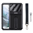 Etui Kickstand Full Cover do Samsung Galaxy S21 Plus, Black