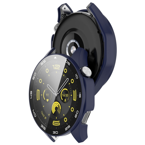 2w1 Etui + Szkło Hartowane do Huawei Watch GT 4 46mm, Niebieskie