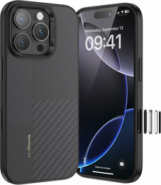 Etui Benks Montage Magnetic Armor Air Kevlar (600D/1500D) MF65 do iPhone 16 Pro – czarny
