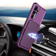 Etui do Samsung Galaxy S23 FE, Card Holder Kickstand, fioletowe