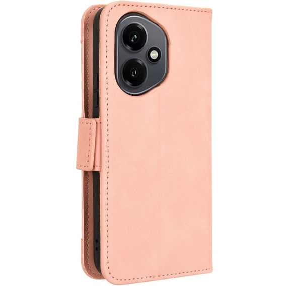 Etui z klapką do Honor 400 5G, Card Slot, różowe