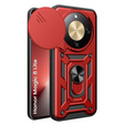 Etui pancerne do Honor Magic 8 Lite, CamShield Slide, czerwone