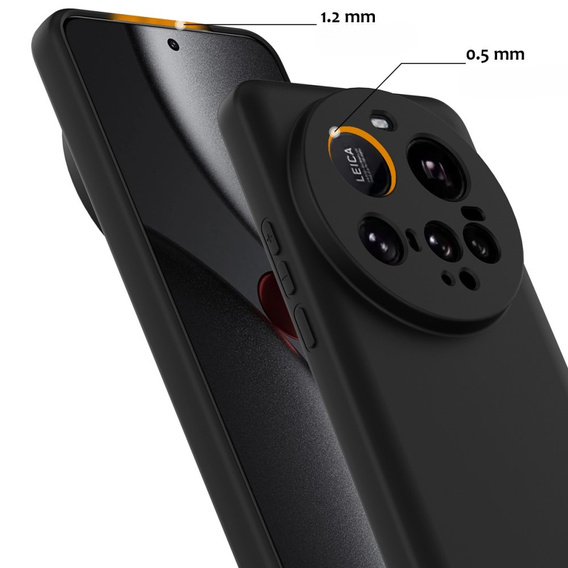 Etui silikonowe do Xiaomi 15 Ultra – czarne, kompatybilne z MagSafe, antywstrząsowe