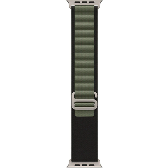Pasek Nylonowy do Apple Watch 1/2/3/4/5/6/7/8/9/10/11/SE Ultra 1/2/3 42/44/45/46/49mm, Zielony / Czarny