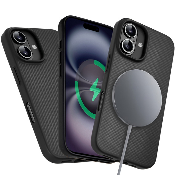 Etui do iPhone 16, Aramid Fiber Cover, czarne