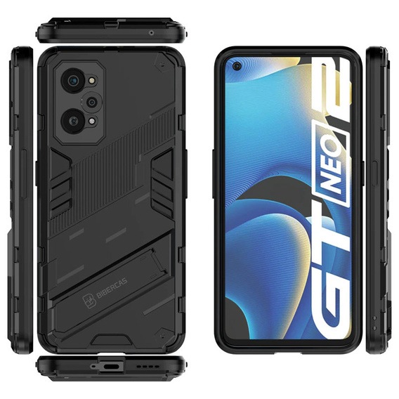 Etui do Realme GT 2 5G / GT Neo 2 / GT Neo 3T, Military kickstand, czarne