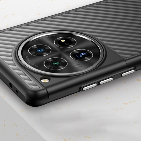 Etui do OnePlus 12 5G, Fusion Twill Stripe, przezroczyste / czarne