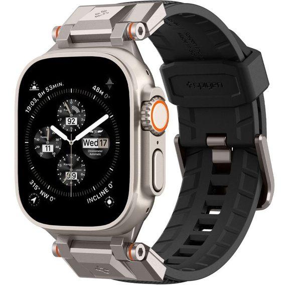 Pasek SPIGEN do Apple Watch 1/2/3/4/5/6/7/8/9/10/11/SE/Ultra 1/2/3 42/44/45/46/49MM, Durapro Armor, Czarny
