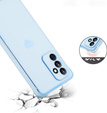 Etui do Samsung Galaxy A35 5G, Electro heart, niebieskie + Szkło Full Glue Ceramic