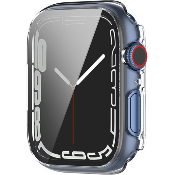 2w1 Etui + Szkło Hartowane do Apple Watch 7/8/9 41MM, Przezroczyste