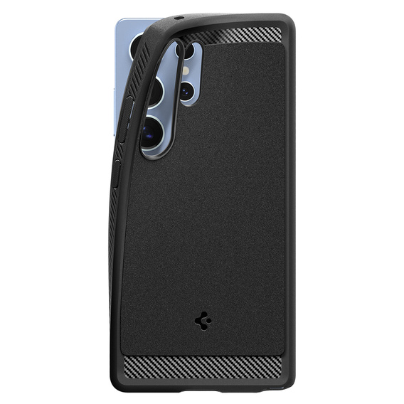 Etui Spigen do Samsung Galaxy S25 Ultra, Rugged Armor do MagSafe, czarne + Szkło Hartowane 9H