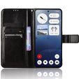 Etui z klapką do Nothing Phone 3A, Crazy Horse Wallet, czarne