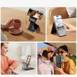 Magnetyczny portfel SURITCH z lokalizatorem Find My, NFC i podstawką – czarny