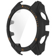 2w1 Etui + Szkło Hartowane do Garmin Fenix 8 47mm, Czarne / Pomarańczowe