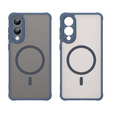 Etui do Samsung Galaxy S25 Edge, Kickstand Matt Case, do MagSafe, niebieskie + Szkło na ekran