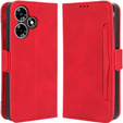 Etui z klapką do Infinix Hot 30, Card Slot, czerwone