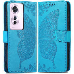 Etui z klapką do Oppo Reno 11F 5G, Butterfly, niebieskie