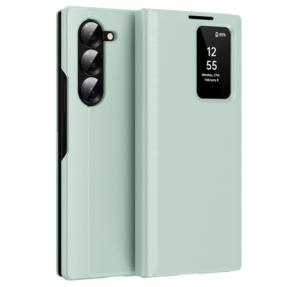 Etui z klapką do Samsung Z Fold5 5G, Smart View Wallet, zielone