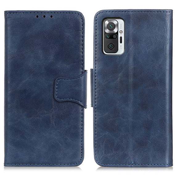 Skórzane Etui Wallet do Xiaomi Redmi Note 10 Pro, Blue