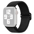 Pasek Nylonowy do Apple Watch 1/2/3/4/5/6/7/8/9/10/11/SE Ultra 1/2/3 42/44/45/46/49mm, Czarny