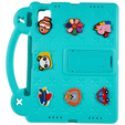 Etui do iPad Air 11" 2025/2024 (7/6 gen.), Cute Patterns, z podstawką, zielone