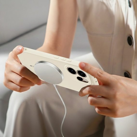 Etui do Oppo Reno 15 FS, Silicone Lite, do MagSafe, białe