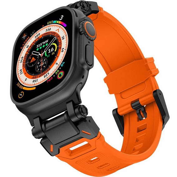 Pasek ERBORD ProTech do Apple Watch 1/2/3/4/5/6/7/8/9/10/11/SE Ultra 1/2/3 42/44/45/46/49mm, Pomarańczowy