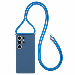 Etui do Samsung Galaxy S25 Ultra, na ramię ze smyczą – niebieskie
