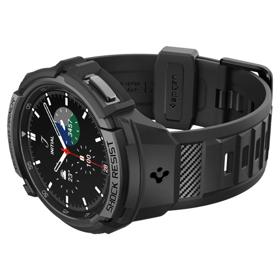 Pasek z Etui Spigen do Galaxy Watch 6 Classic 47mm, Rugged Armor Pro, Czarny
