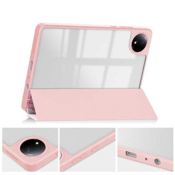 Stylowe etui do Xiaomi Redmi Pad SE 8.7" – Smartcase Hybrid Marble różowe