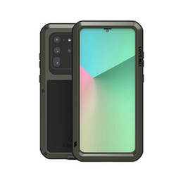 Etui Love Mei do Samsung Galaxy S20 Ultra, pancerne ze szkłem, zielone