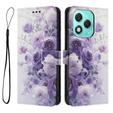 Etui portfelowe do Honor 400 Lite – fioletowa róża