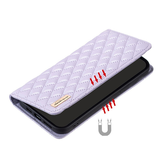 Etui z klapką do Oppo A60, Wallet, BINFEN COLOR, fioletowe