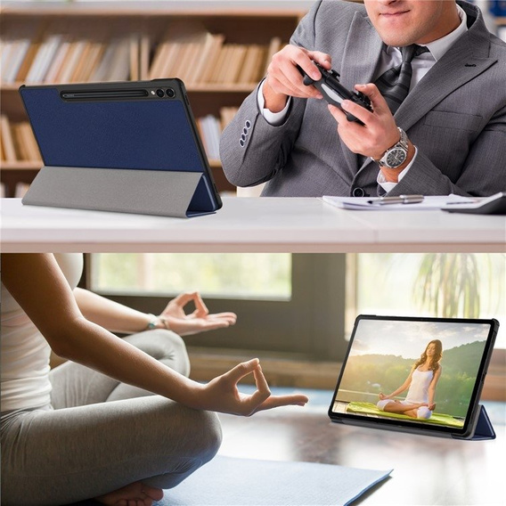 Etui do Samsung Galaxy Tab S9 Plus, Smartcase z miejscem na rysik, niebieskie