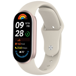 Pasek Silikonowy do Xiaomi Smart Band 10 / 9 / 8, Beżowy