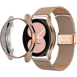 Bransoleta + Etui do Samsung Galaxy Watch 4 Classic 46mm, Różowe złoto