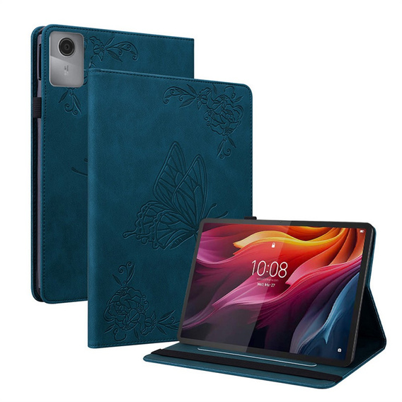 Etui do Lenovo Idea Tab 11", Butterfly, niebieskie