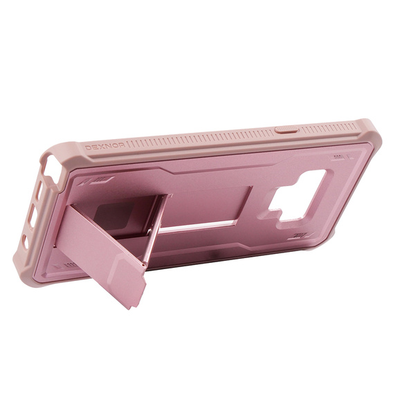 Etui pancerne do Samsung Galaxy Note 9, Dexnor Full Body, różowe rose gold