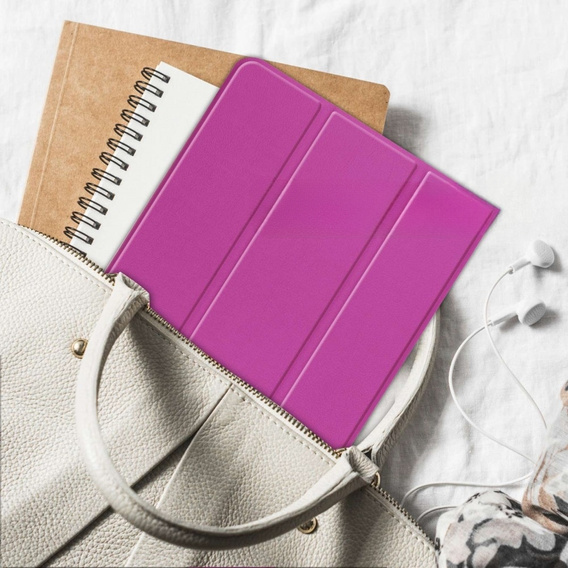 Etui do Lenovo Tab P11 Pro Gen 2 TB132FU TB132XU 11.2", Trójdzielne z miejscem na rysik, Fioletowe
