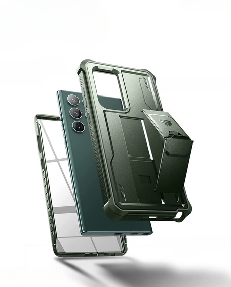 Etui pancerne do Samsung Galaxy S22 Ultra, Dexnor Full Body, zielone