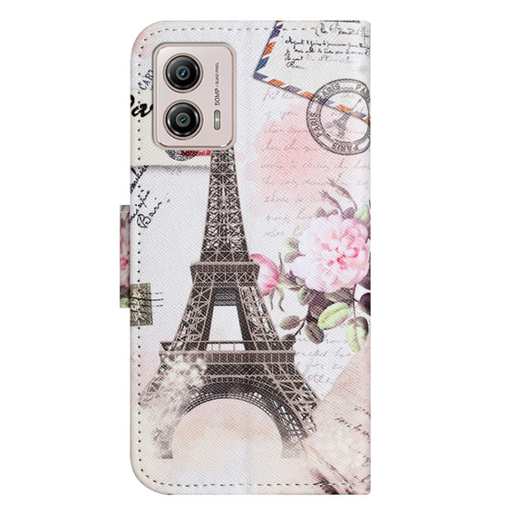 Etui z klapką do Motorola Moto G73 5G, Wallet, Eiffel Tower