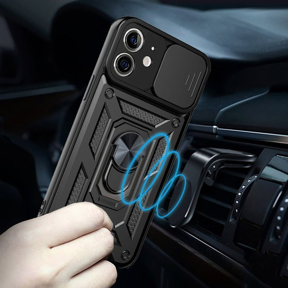 Etui pancerne do iPhone 12 Mini, CamShield Slide, czarne