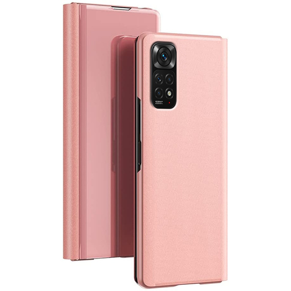 Etui do Xiaomi Redmi Note 11 / 11S, Clear View, różowe rose gold